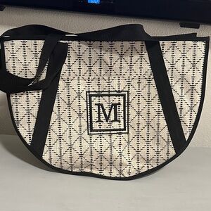 Thirty-One Round Utility Tote bag 31 Gift Moroccan Tile embroidered M